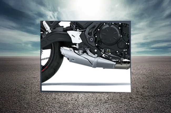 Z650 Exhaust View