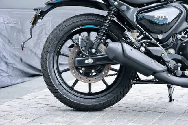 Hunter 350 Rear Tyre View
