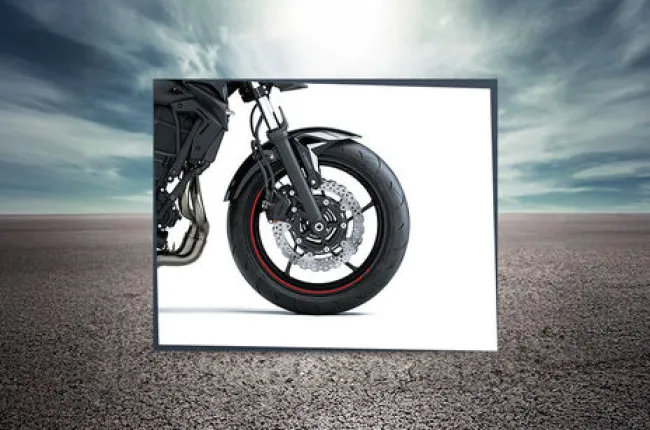 Z650 Front Tyre View