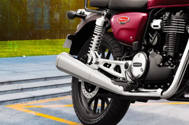 CB350 H'ness Exhaust View