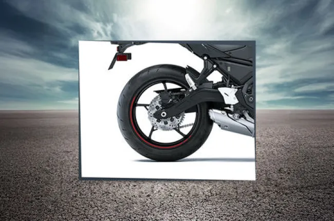 Z650 Rear Tyre View