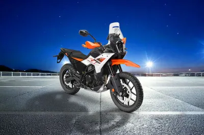 390 Adventure X Front Right View