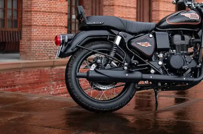 Bullet 350 Rear Tyre View
