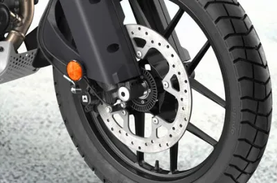 390 Adventure X Front Brake View